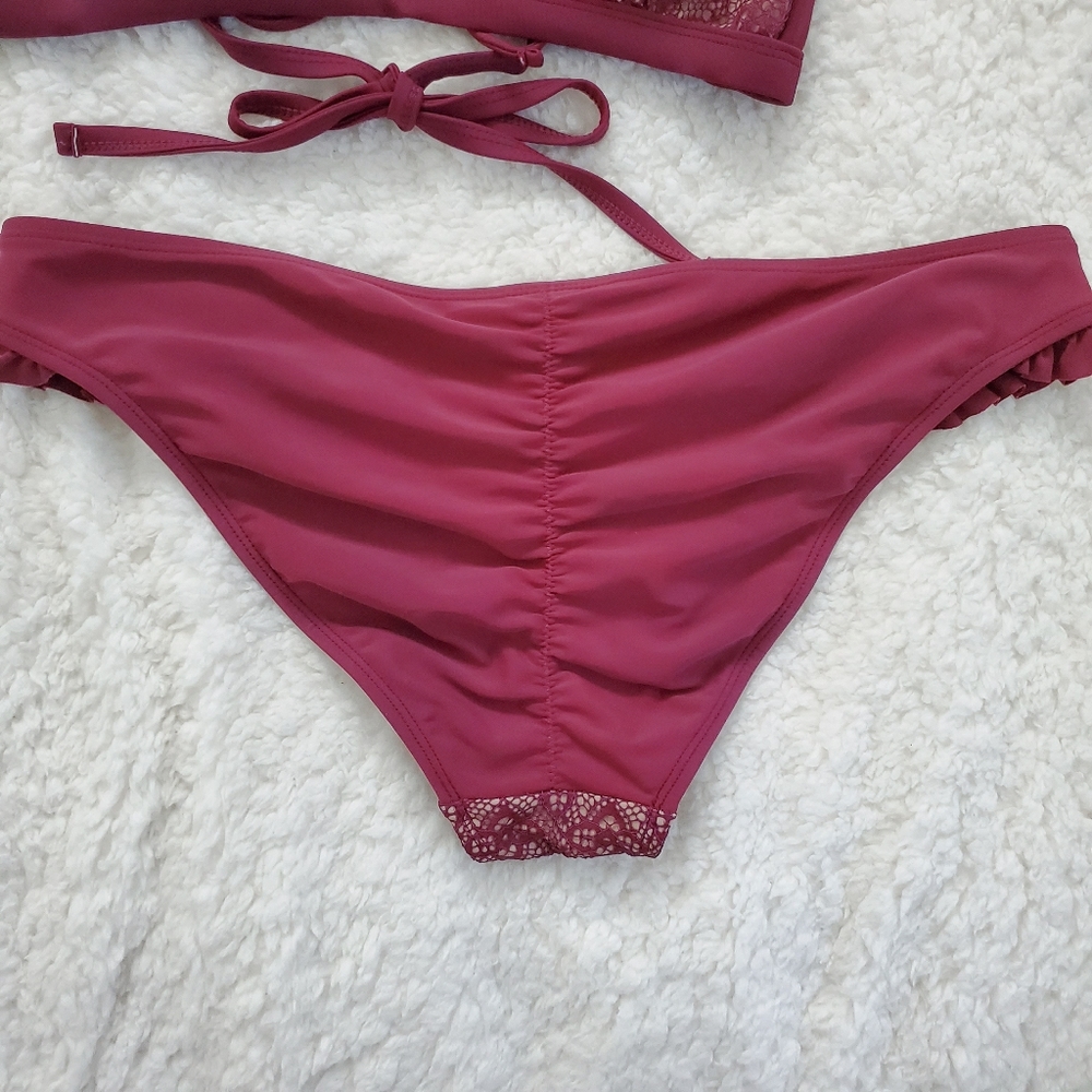 Xhilaration Pink Ruffle Bikini Set - Picture 8 of 10